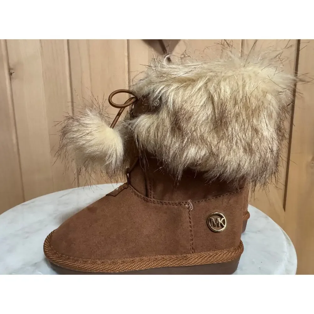 Michael Kors | Alyona-T MK Girls Pom Pom Fur Bootie | Toddler Size 7